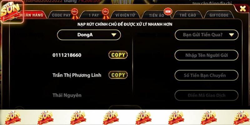 Câu hỏi thường gặp sunwin về vấn đề nạp rút