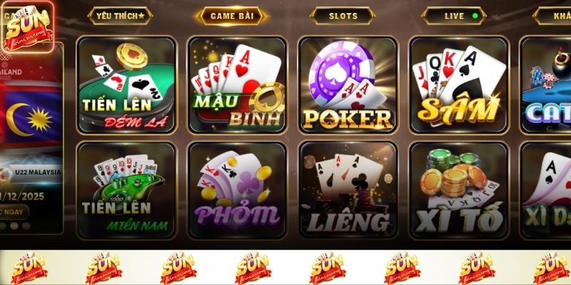 Giao diện sảnh game bài đẹp mắt và sống động 