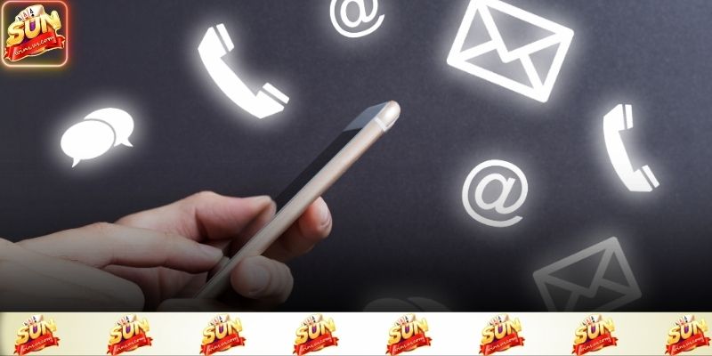 Giao diện hiển thị hướng dẫn và các kênh hỗ trợ Sunwin