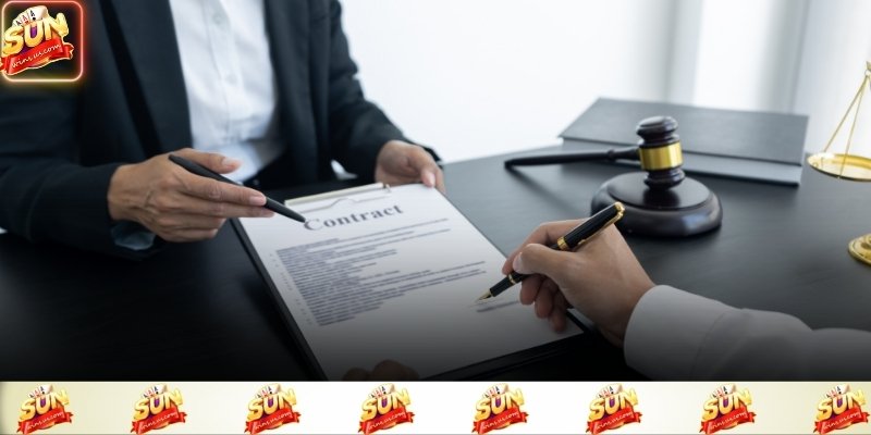 Giao diện thông báo điều khoản và phạm vi áp dụng của Sunwin