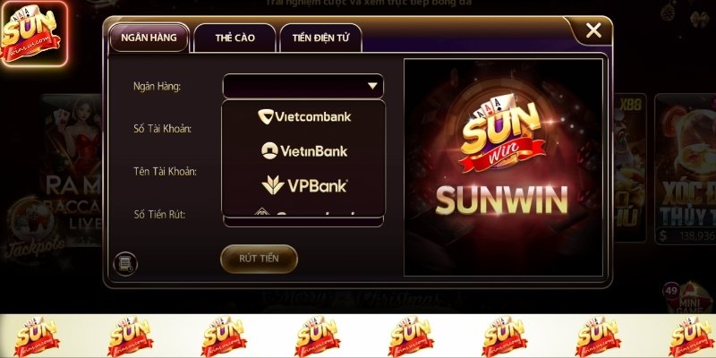 Quy trình thao tác rút tiền Sunwin từng bước