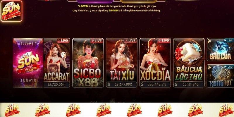 Game bài được cung cấp tại SUNWIN